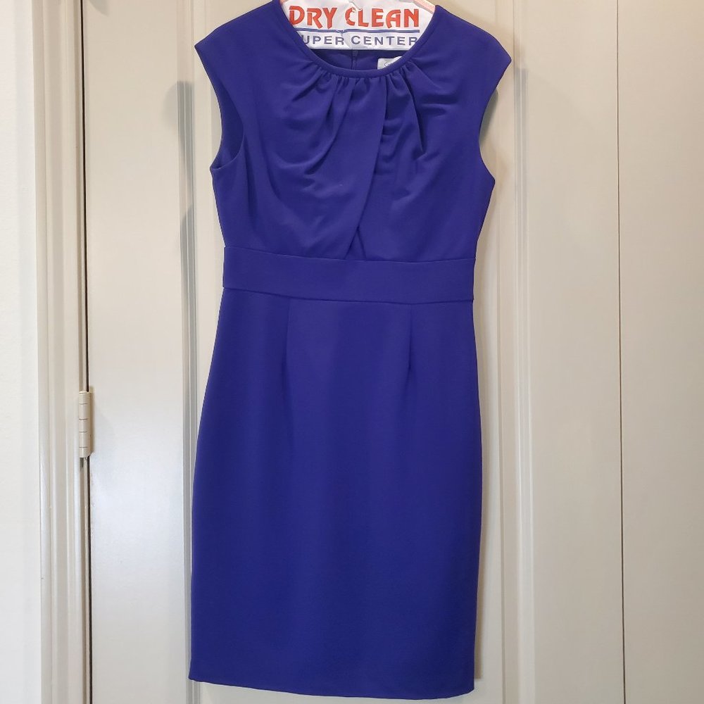 Calvin Klein Blue Ruched Top Dress
